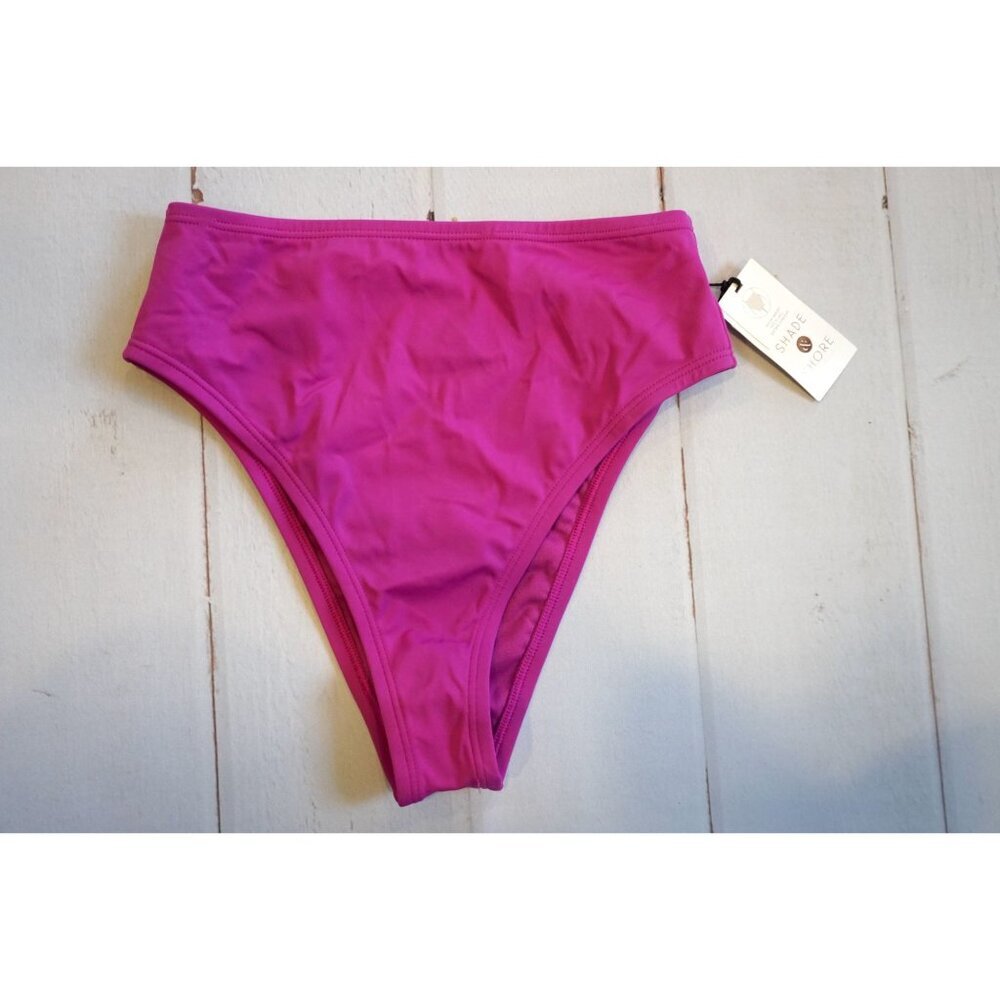 Shade & Shore Purple High Waist Extra Cheeky Bikini Bottom - Size XS, NWT - Picture 2 of 5